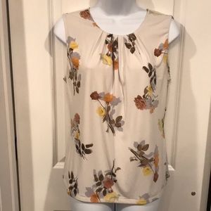 Calvin Klein Sleeveless Floral Print Blouse Size M